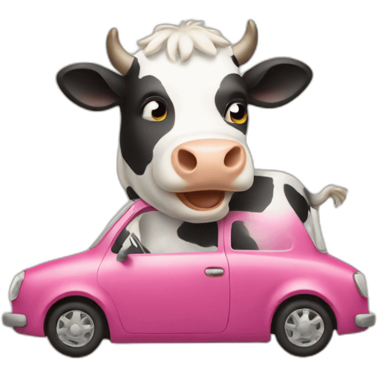 cow with car emoji