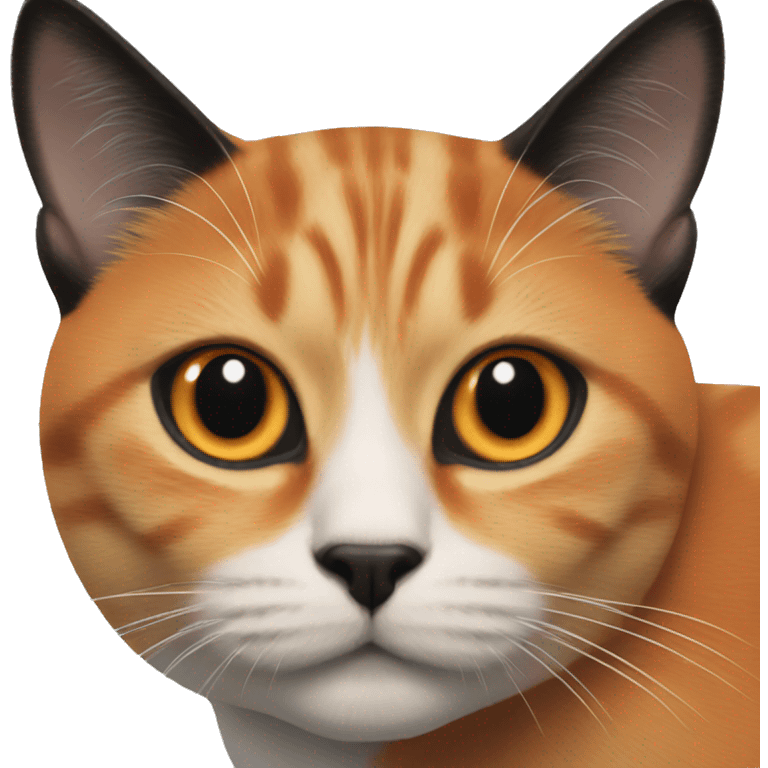 Orange black and white cat emoji