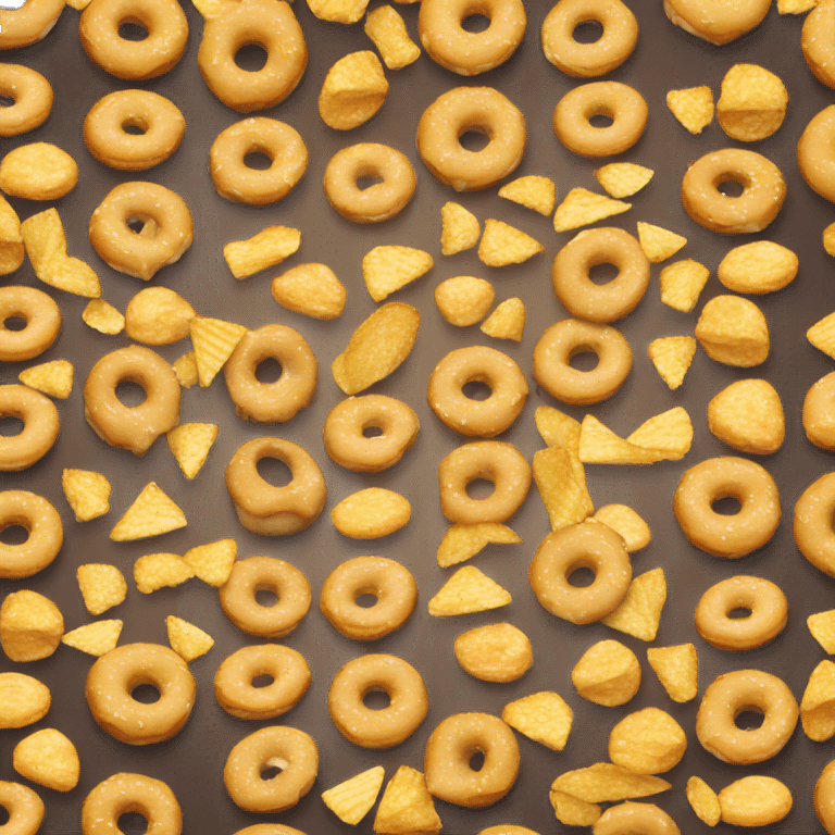 Donut eating chips  emoji