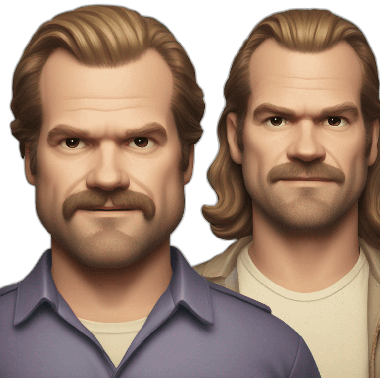 Jim Hopper David harbour little smiling emoji