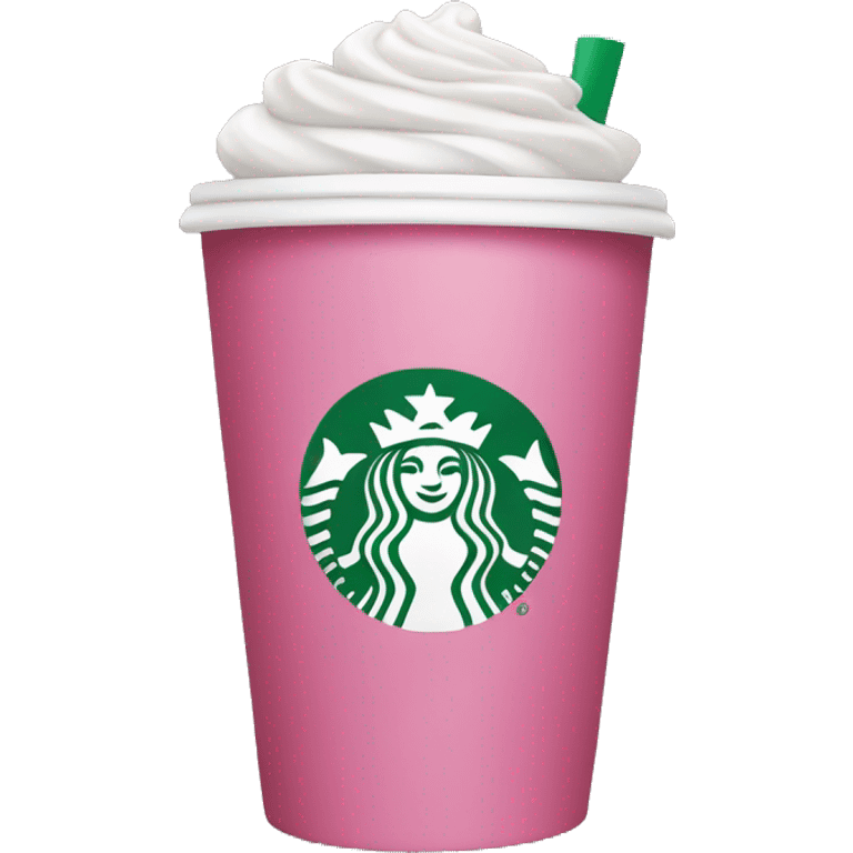 Pink Starbucks cup emoji