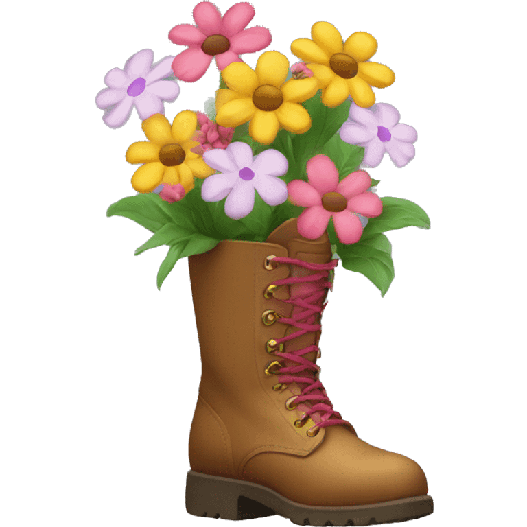 boots with flowers inside emoji