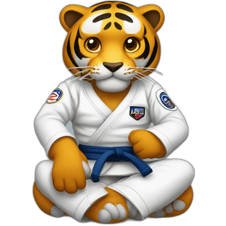 BJJ seated guard  Tiger  emoji