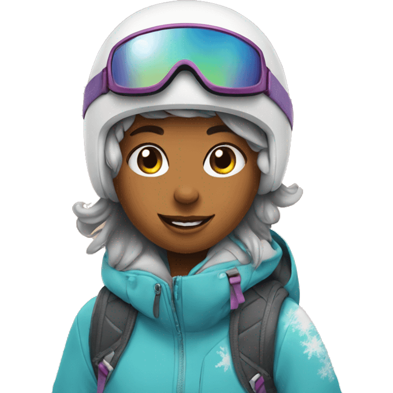 Girl on snowboard  emoji