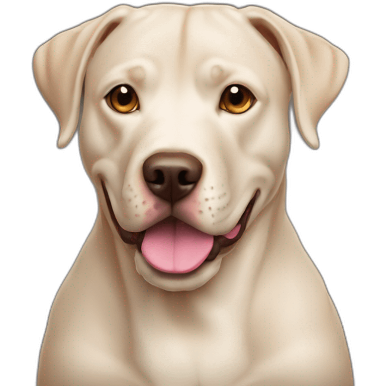 Mezcla labrador pitbull café oscuro emoji