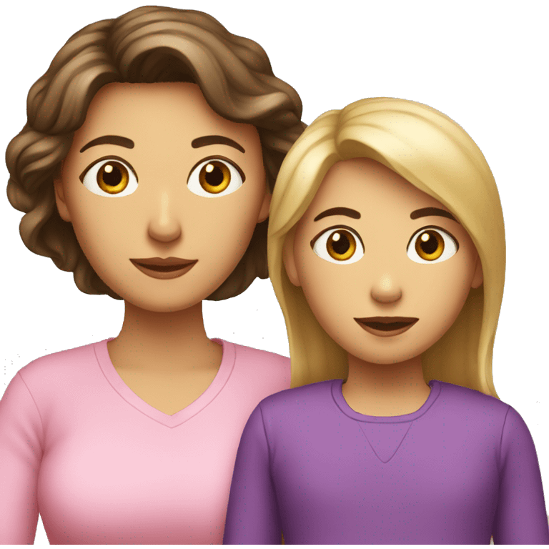 mum and daughter emoji