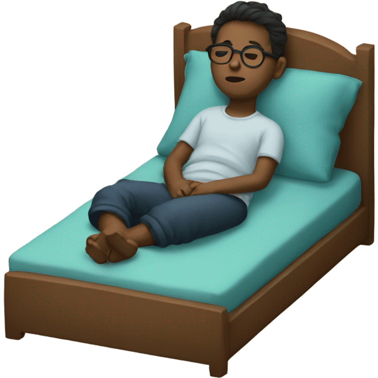 sleeping boy with glasses emoji