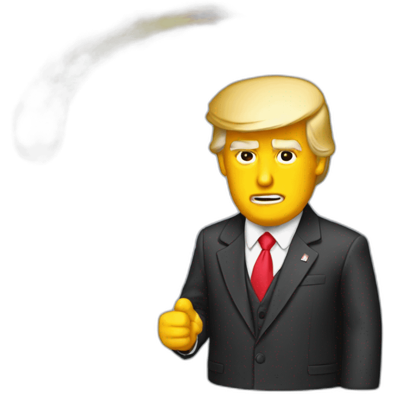 Donald trump with a haxe emoji