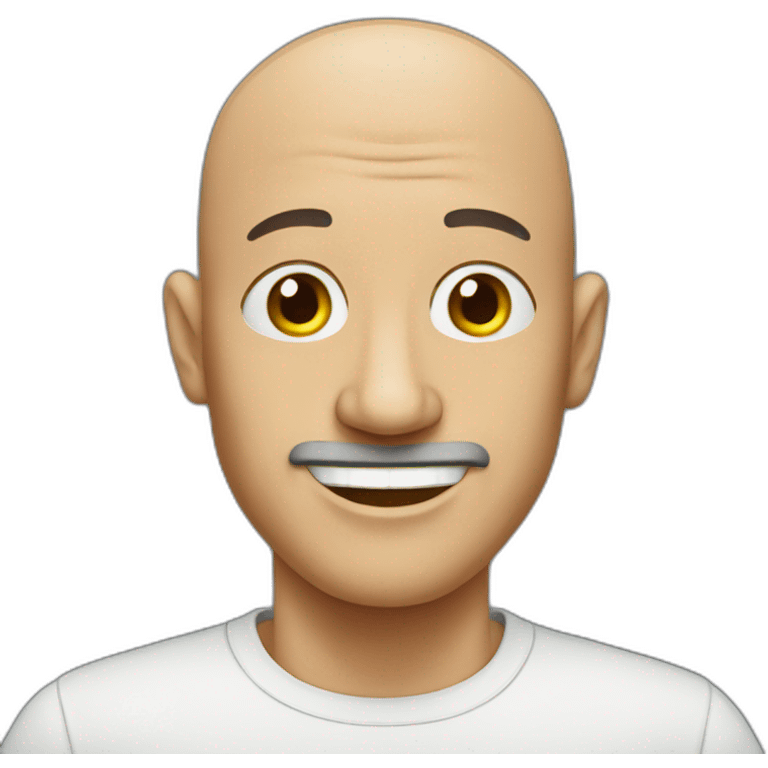 bald man with a big nose emoji