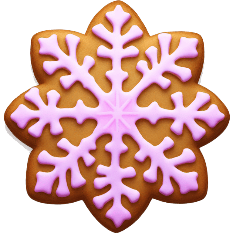 Pink snowflake cookie emoji