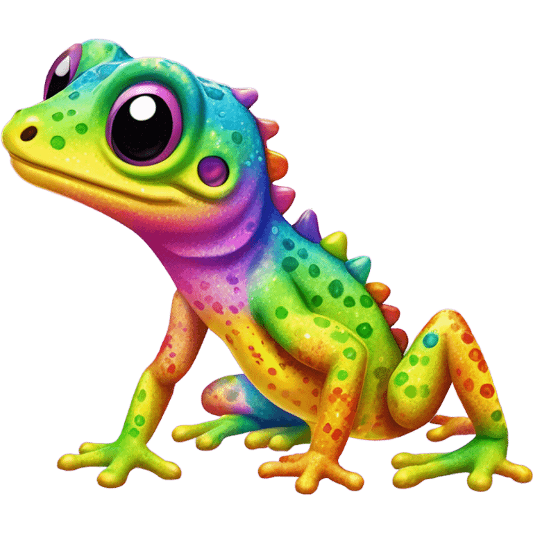 Lisa frank glitter￼ gecko  emoji