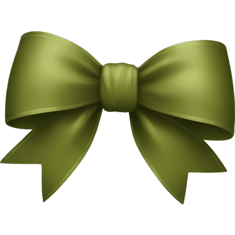 Olive green bow emoji