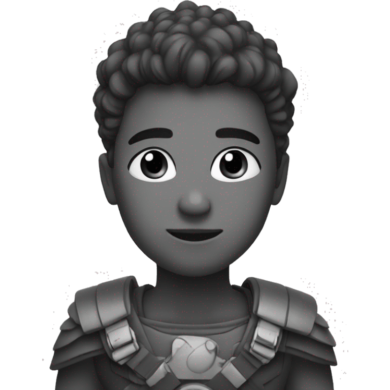 brave face black and white emoji