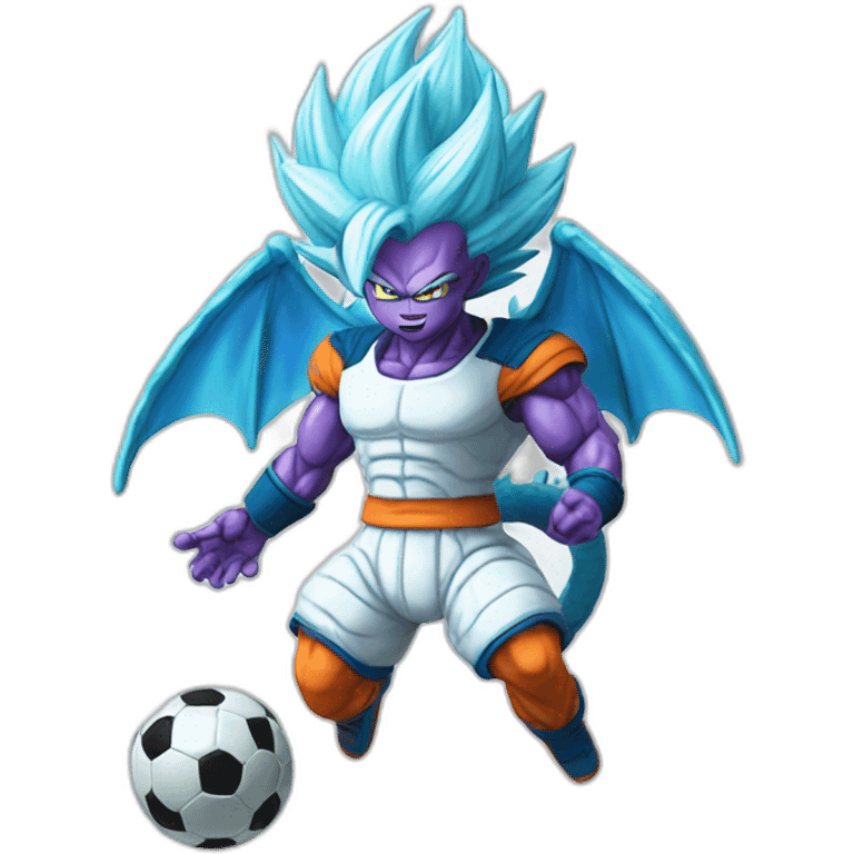 freezer dragon ball playing soccer emoji