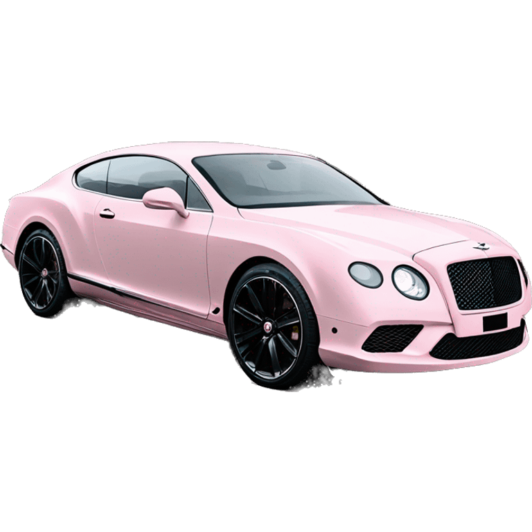 Pastel Pink Bentley Continental  emoji