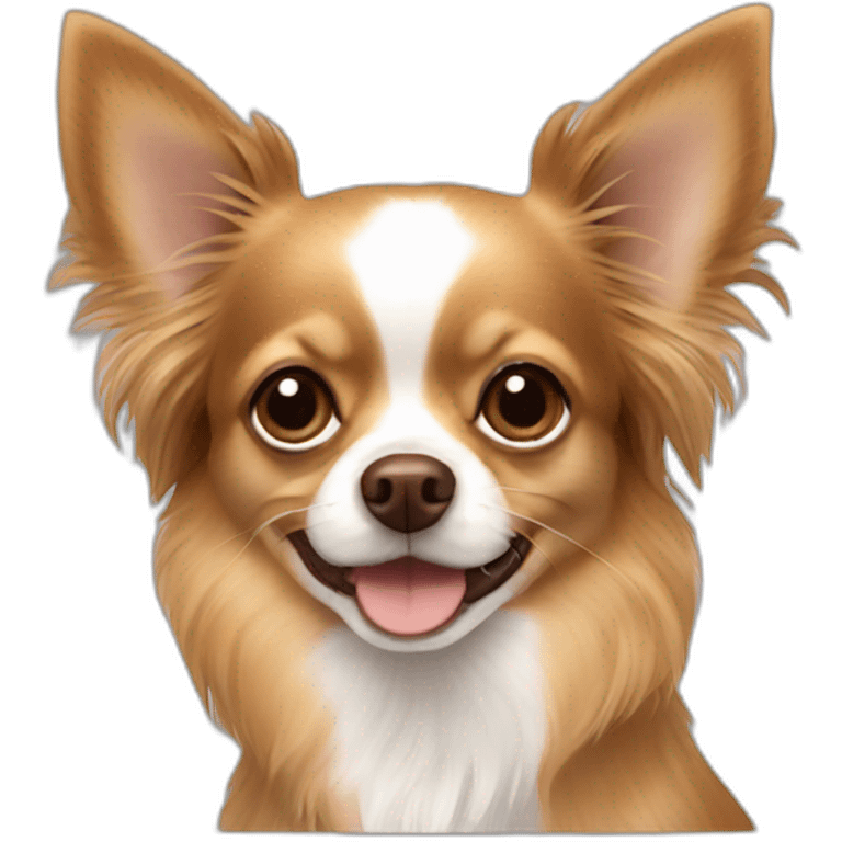 brown longhaired chihuahua emoji