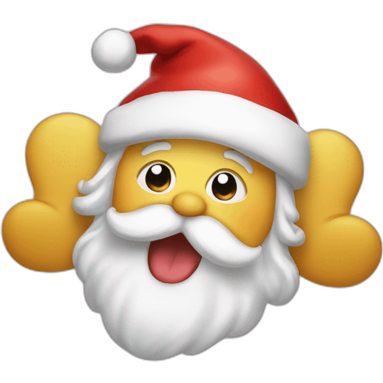 santa sticking out his tongue emoji