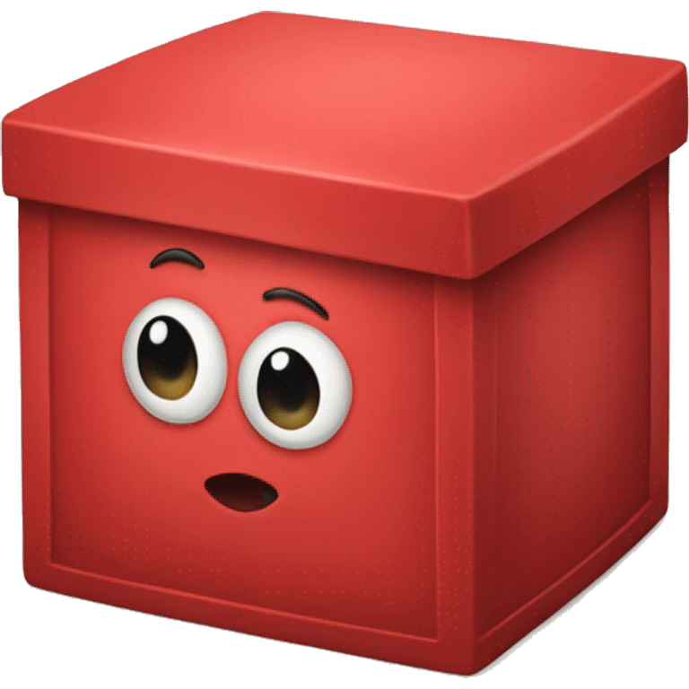 red box inside it D letter  emoji