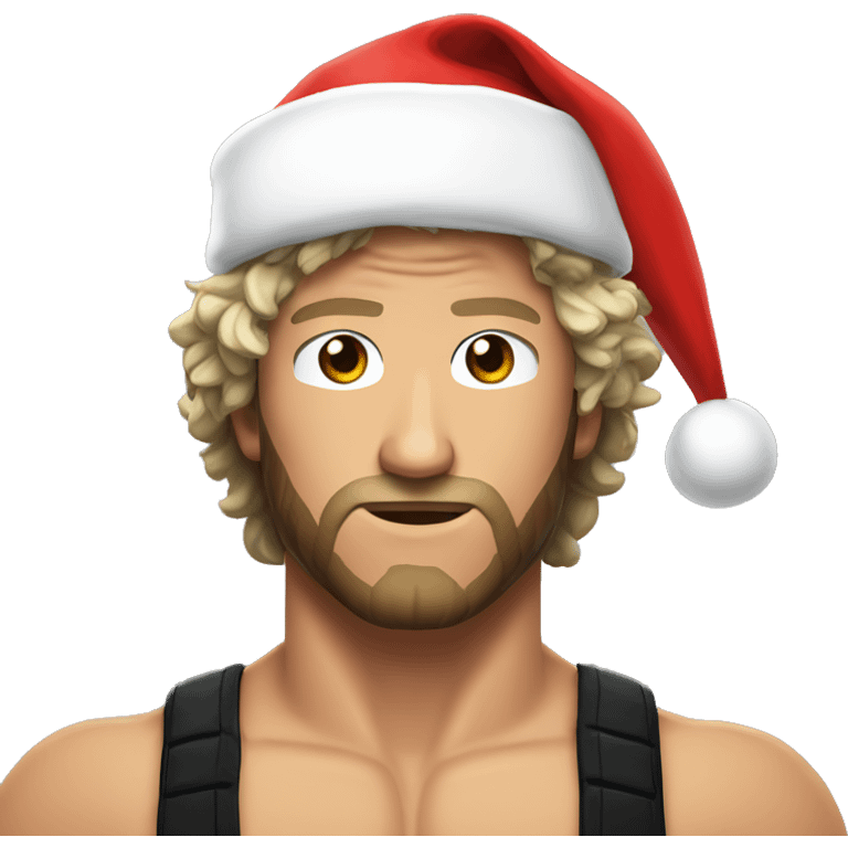 Kenny Omega with Santa hat emoji