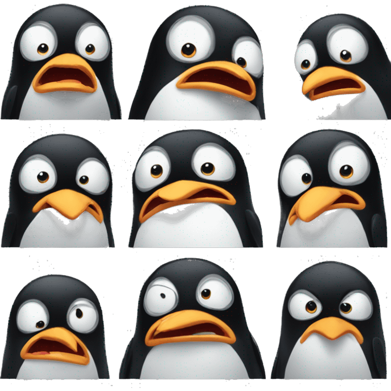 angry scary penguin emoji