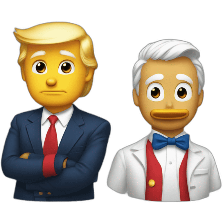 Donald duck and donald trump emoji