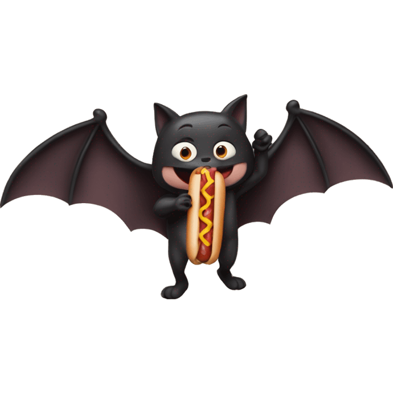 rouge the bat with hot dog emoji