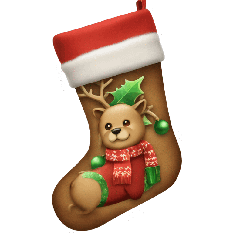 aesthetic Christmas stocking emoji