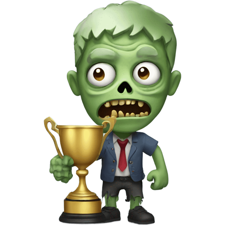 Zombie with trophy emoji