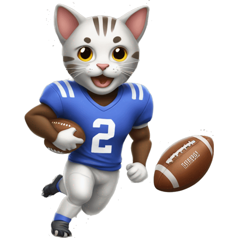 cat playing football emoji