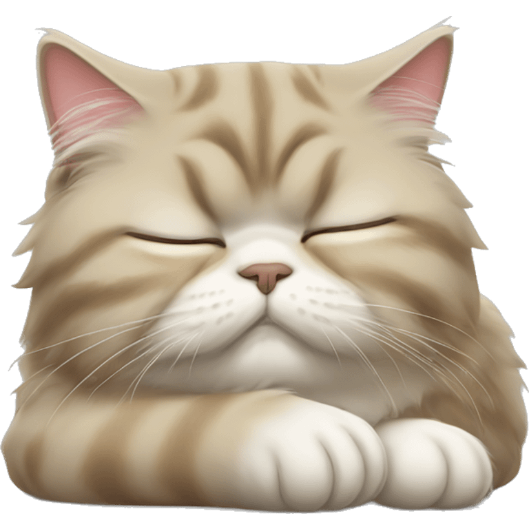 sleeping persian cat emoji