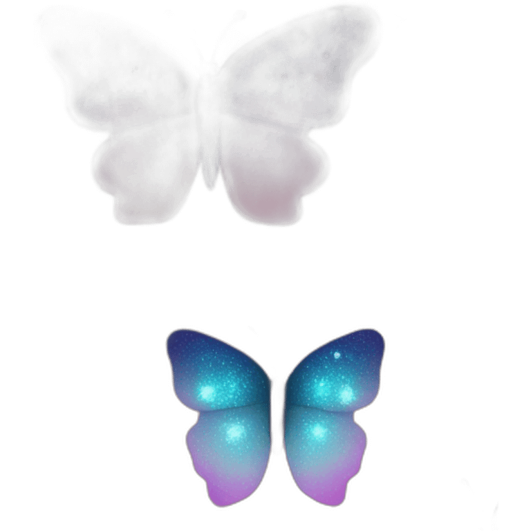 Shiny Glossy Glittery Sparkly Pastel Gradient Hue Iridescent Crystal Butterfly emoji