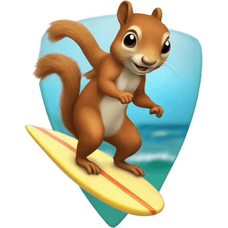 Squirrel on a surfboard emoji