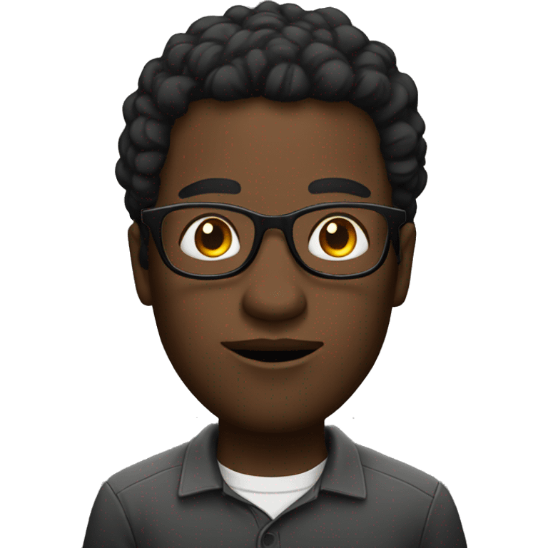 Black man with twist and glasses on his eyes  emoji