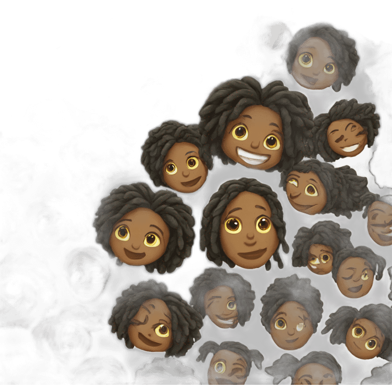 Black girl with locs emoji