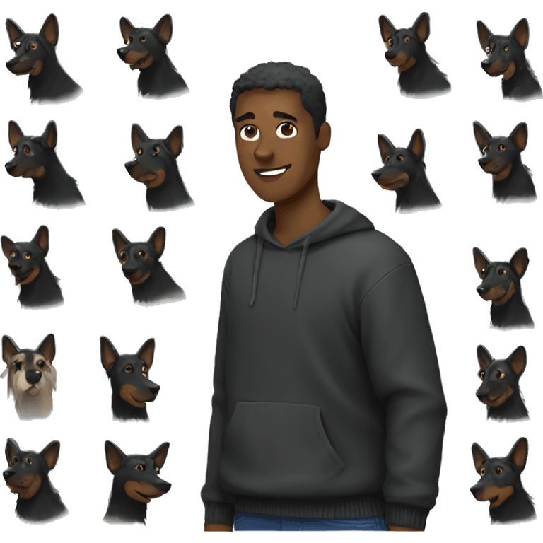 Black Shepherd with Pullover  emoji