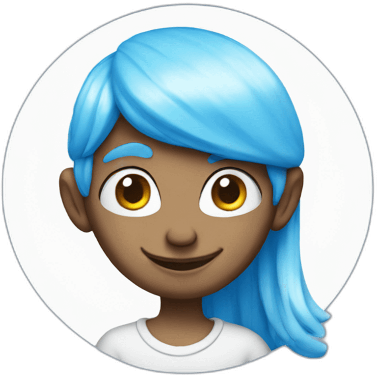 Smurf with blue hair emoji