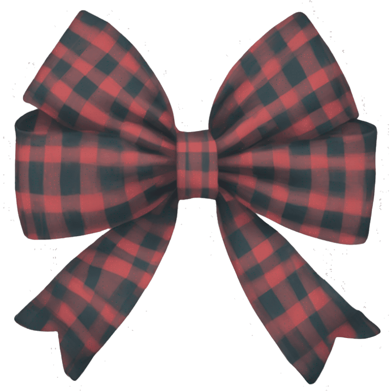 aesthetic plaid bow emoji