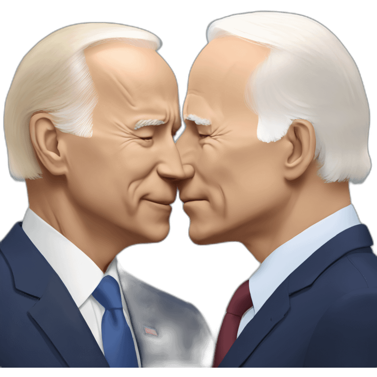 biden kisses putin emoji