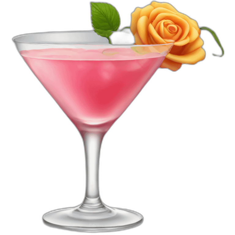 cocktail rose emoji