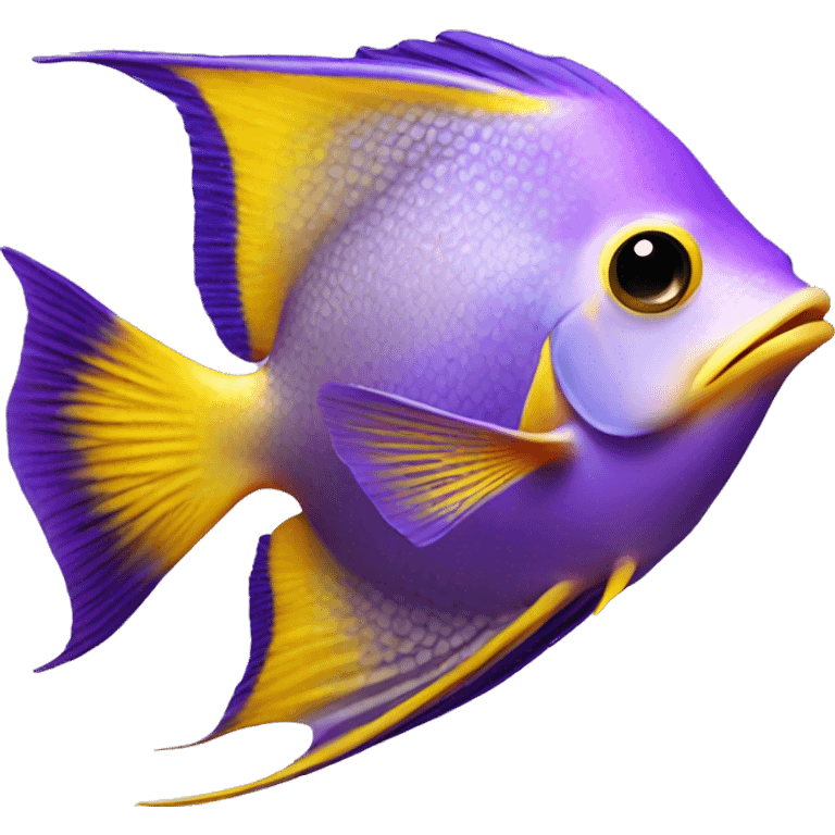 Purple tang fish emoji