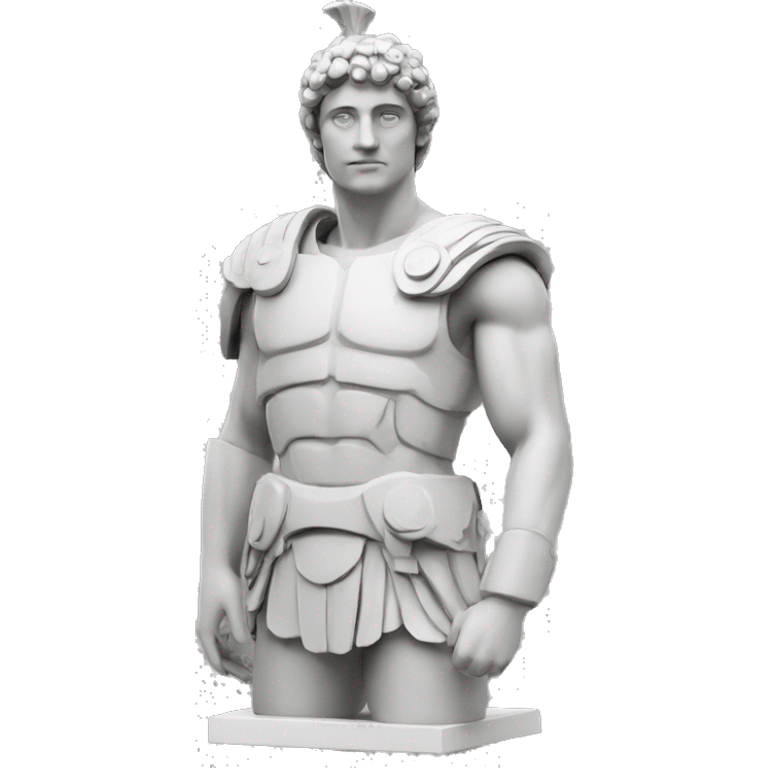 Roman man statue robot emoji