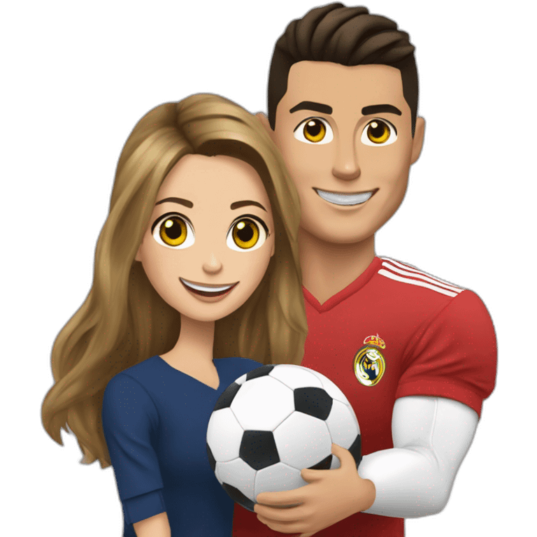 cristiano ronaldo play football with his girlfriend georgina emoji