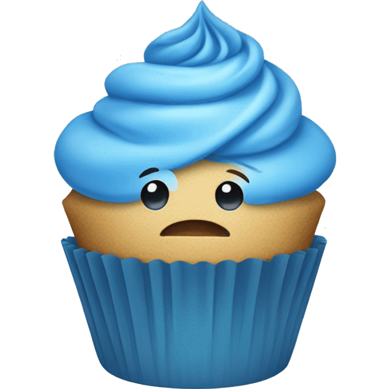 Blue Cupcake  emoji