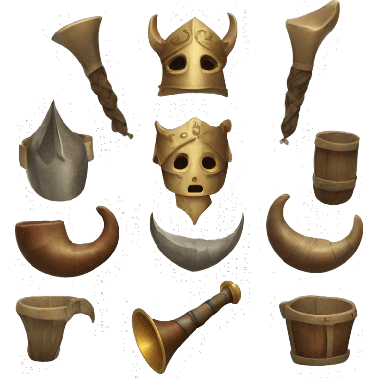 medieval barde with horn emoji