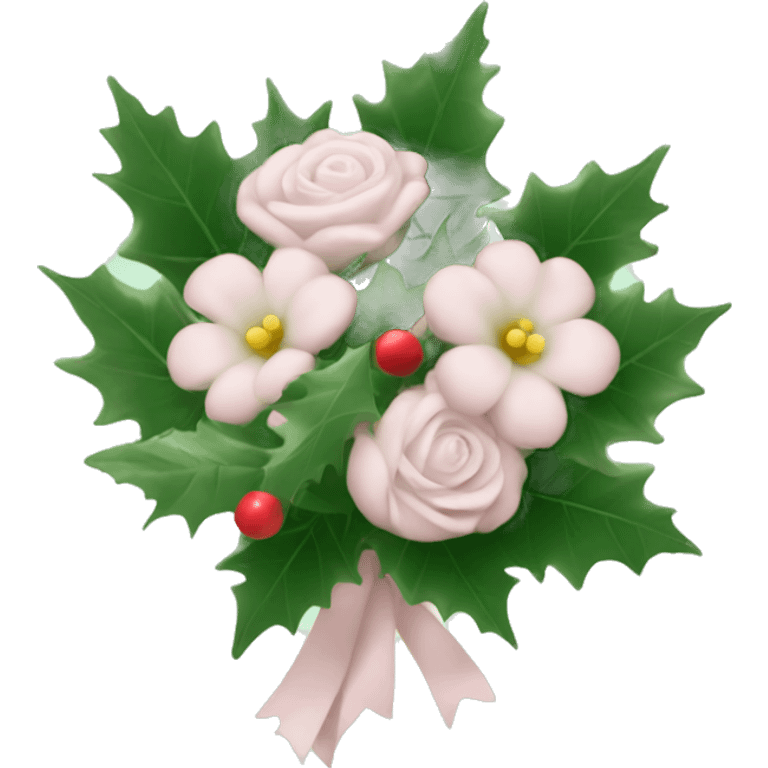 Wedding Bouquet with holly emoji