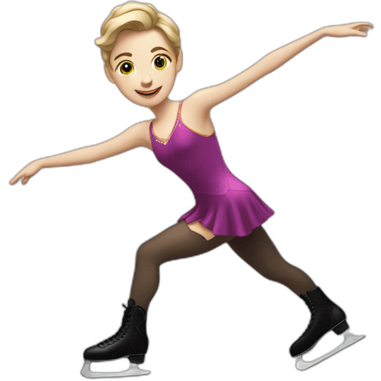 Biellmann figure skating emoji