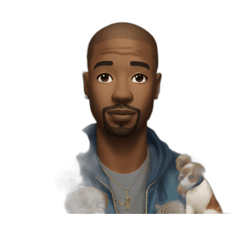 rappers men with bichon emoji