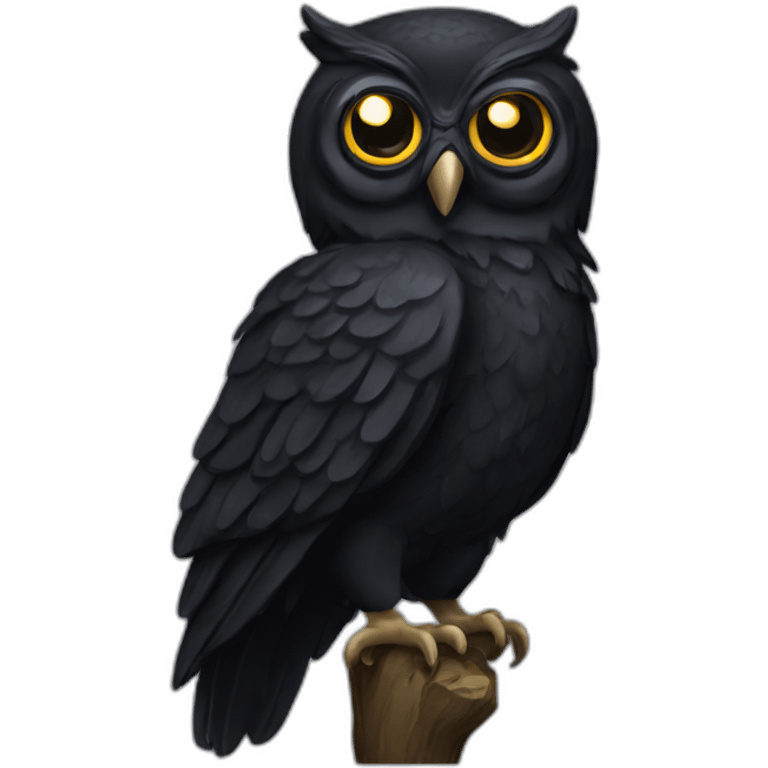 black owl emoji