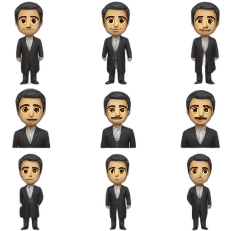 40yo male Iranian lawyer no crawat and glass emoji