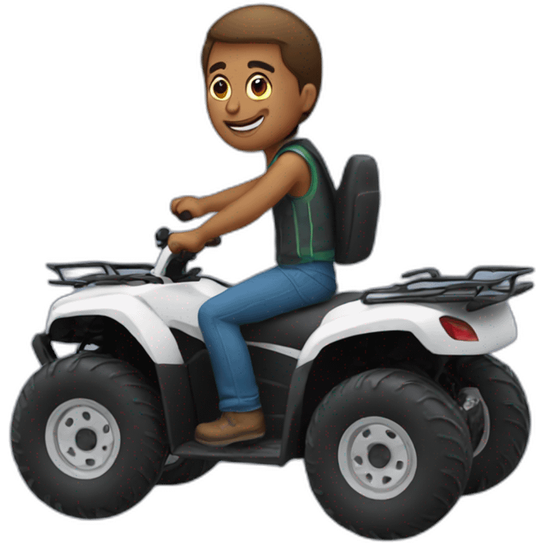 Man riding quad bike emoji